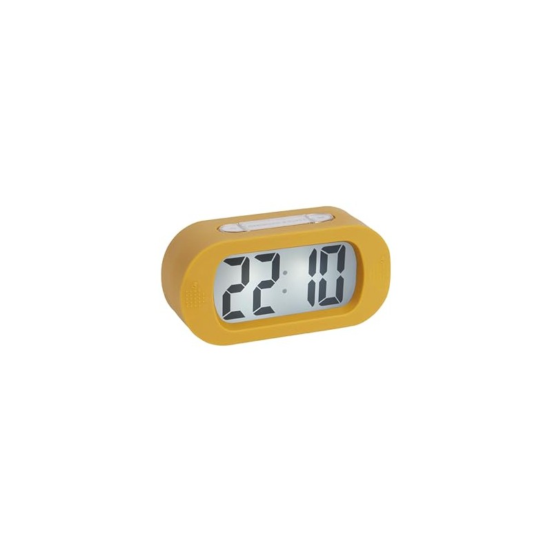 Karlsson KA5753YE LCD Backlit Digital Alarm Clock Gummy Rubberized ABS