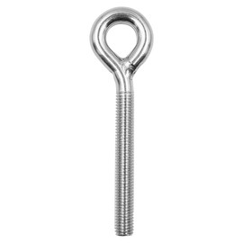 Pack of 10 ZONADAH M8 Eye Ringbolt Long Shank 304 Stainless Steel Closed Weld Coil Screw Threaded Rod for Hammocks, Swing Chair, Garden, Boat, Yacht, Marine