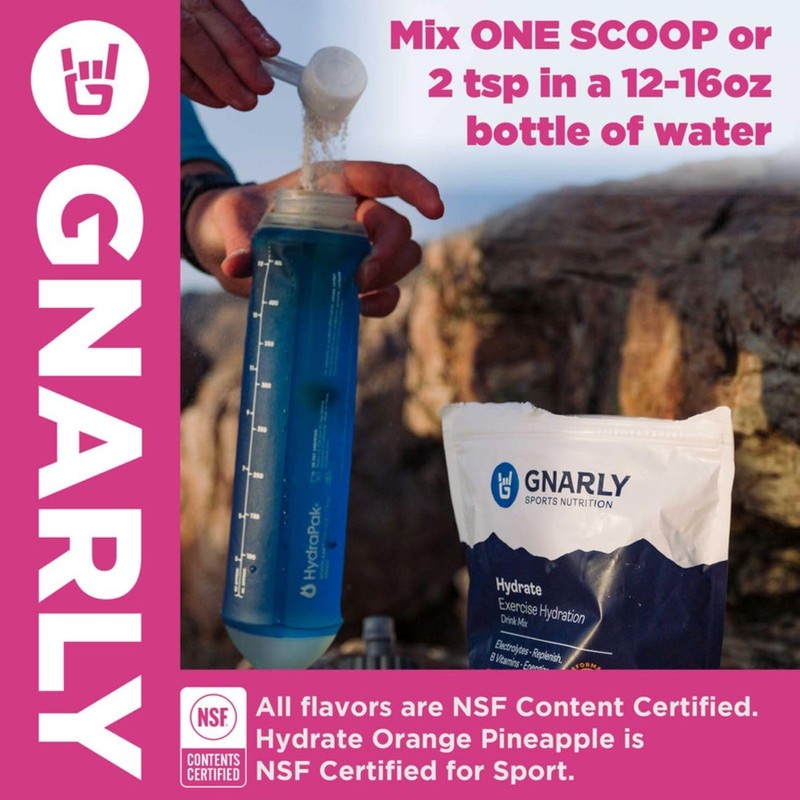 Gnarly Nutrition Hydrate Electrolyte Powder – Raspberry Exercise Hydration Drink