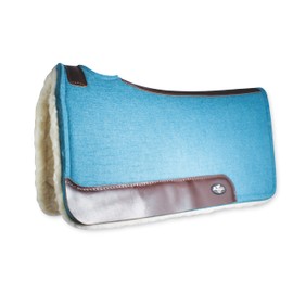 Professional's Choice 100% Steam-Pressed Saddle Pad (31" x 32", Fleece Bottom 1 1/4" Felt, Pacific Blue)