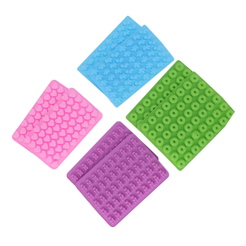 10pcs Silicone Candy Mold Mini Dinosaur Bear Heart Donut Shape