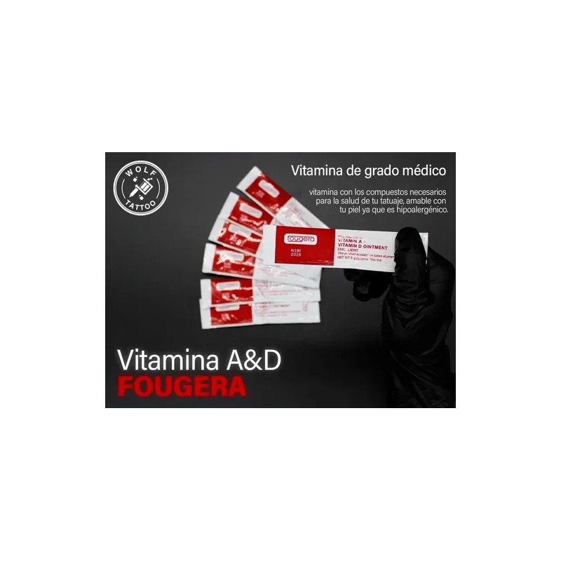 Crema Para Tatuaje Vitamina A & D Fougera 100pz