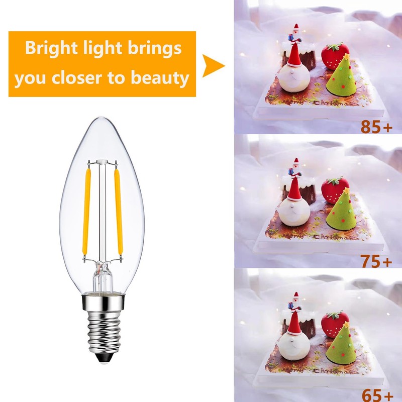 Sunaiony E14 LED Bulb 25 Watt Equivalent Warm White 2700K