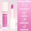 Dewy Liquid Blush for Cheeks, High Pigment Buildable Cream Blush,