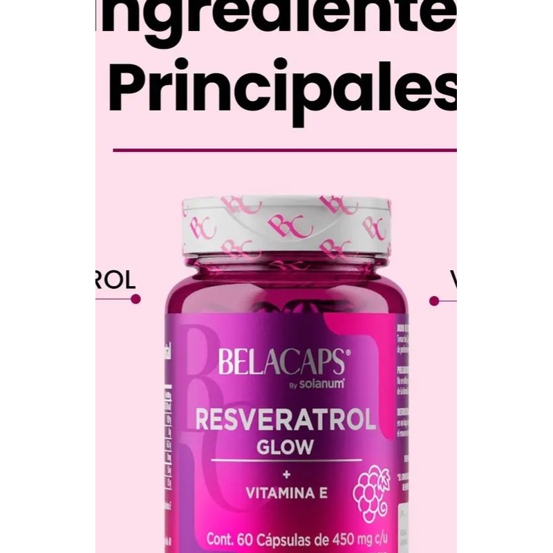 Belacaps Resveratrol Vitamina E 60 Cápsulas Para Mujer
