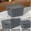 Taysisiter 20 Quart Tall Plastic Weave Storage Basket Bin with