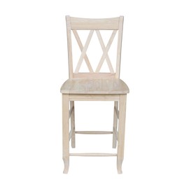 International Concepts 24-Inch Double X Stool, Unfinished