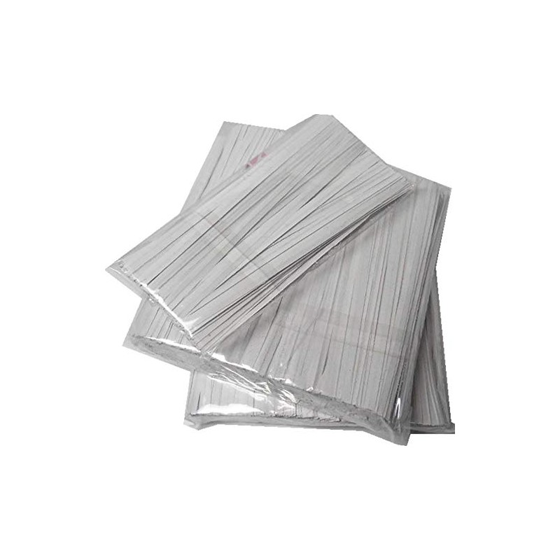 2000pcs Plastic/Paper Coated White 4"(10cm) x 5/32"(4mm) Twist Ties -