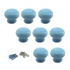 Zerniple Blue Round Ceramic Handle Pull Door knobs Cabinet Handles