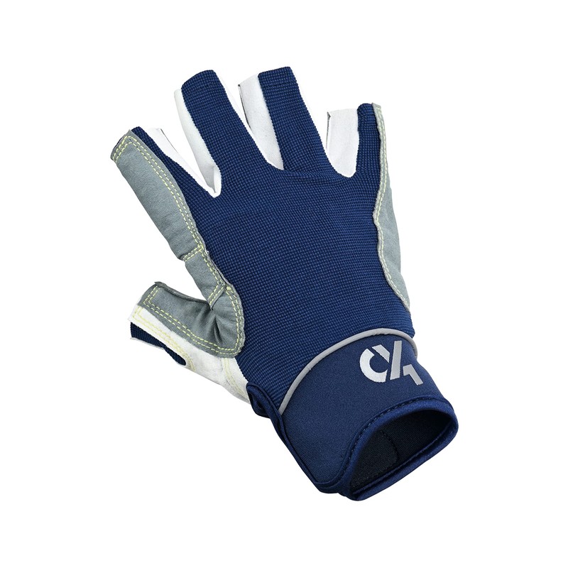 crazy4sailing Unisex Racing Sailing Gloves, 5 Finger-Free, Colour: Navy Blue,