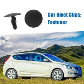 A ABSOPRO Bumper Clip 7.5 x 7 mm Hole Rivet Decorative Rivets Plastic Black Pack of 20