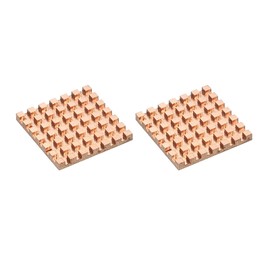 sourcing map Pack of 2 Heatsink Kit Pure Copper 30 x 30 x 3 mm for IC Chip MOS Memory Heat Dissipation with Thermal Pads