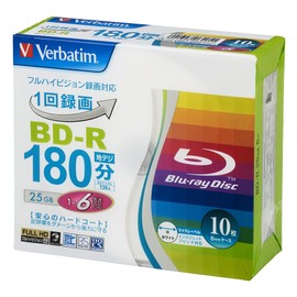 Mitsubishi Chemical Media Verbatim VBR130RP10V1 BD-R Single Recording, Single Sided, 1-Layer, 1-6x, 10 Pieces, White