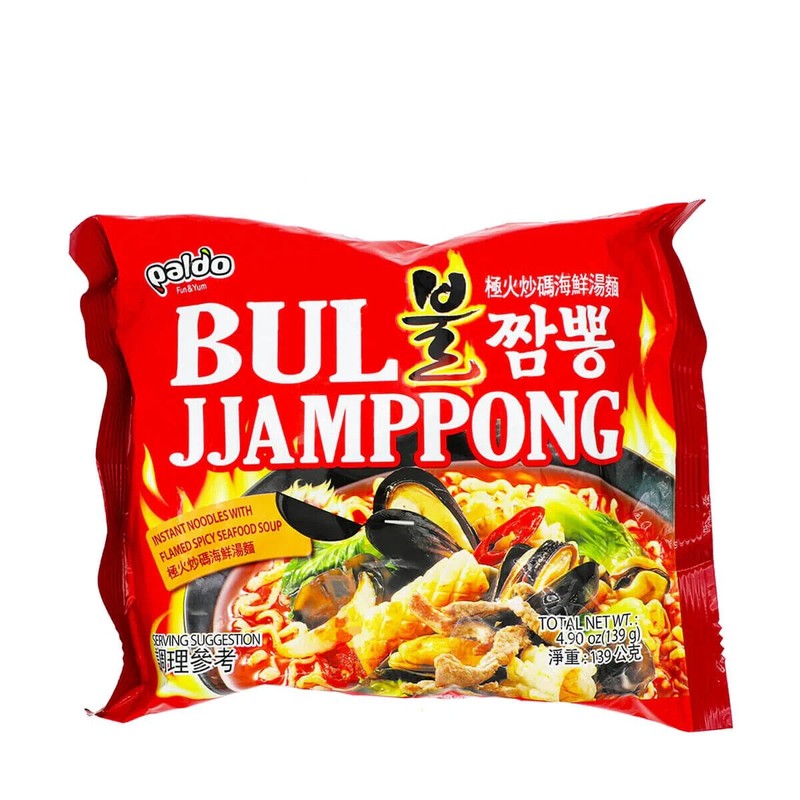 Paldo Bul Jjamppong Instant Noodle with Flamed Spicy SeaFood Soup