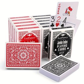 LotFancy 12 Decks JUMBO PLAYING CARDS Poker Index Play Game For Blackjack Pinochle Euchre