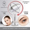 Mirrorvana Espejo de Mesa con Aumento 10X y Giro 360°