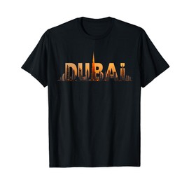 Dubai Skyline Burj Khalifa Cityscape Travel Souvenir Dubai T-Shirt