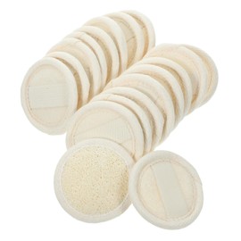 FOMIYES 18pcs Natural Loofah Pads Body Exfoliator Scrub Set Gentle Facial Cleanser Sponge Shower Sponge Lanyard Elastic Band
