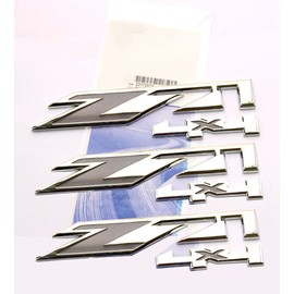 Yoaoo Set OEM Chrome Emblems Compatible with Silverado Sierra Tahoe Suburban Z71 4x4 Emblems OEM New 1500 2500 3500 Decal