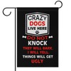 Monaca Garden Flag Crazy Dogs Live Here Welcome Garden Flags