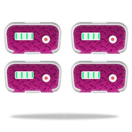 MightySkins Skin Compatible with DJI Phantom 3 Battery Batteries (4 Pack) wrap Cover Sticker Skins Pink Diamond Plate