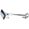 Rectangular Air Horn Single Tone Roof Mount Chromed 12/24 volts