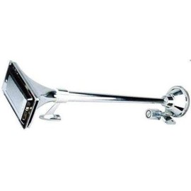Rectangular Air Horn Single Tone Roof Mount Chromed 12/24 volts