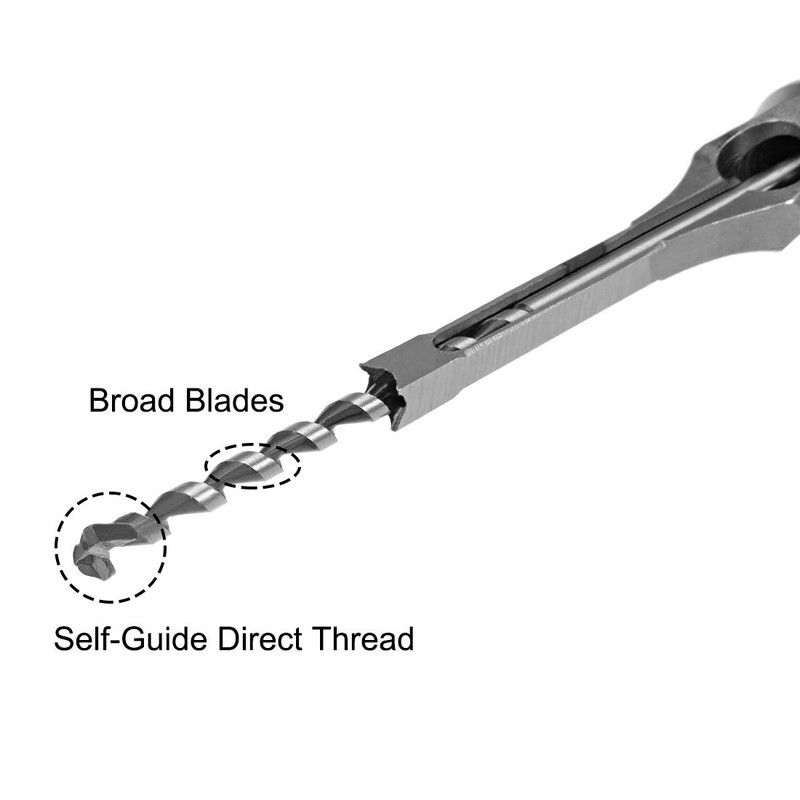 uxcell Square Hole Drill Bit, 1/4 Inch High-Carbon Steel Hollow