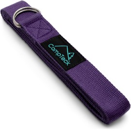 CampTeck D-Ring Polyester Yoga Strap - Adjustable Stretching Yoga Belt for Holding Positions, Improved Flexibility, Alignment, Posture, Resistance for Pilates, Yoga, Fitness and Exercise, Purple, 72"
