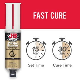 J-B Weld PlasticBonder Tan, 2 -Pack, High-Strength & Impact Resistant, 25ml, 50133-2