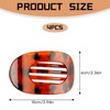 Lotsdonxia 4Pcs Flat Hair Clips for Women Curved Design, Strong