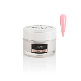 TONES Nail Builder Gel - Premium Self Leveling Builder Gel and Nail Extension Gel for Professional Nail Design - Salon-Quality LED and UV Nail Building Gel - (0.5 Fl Oz, Glittery Pink)