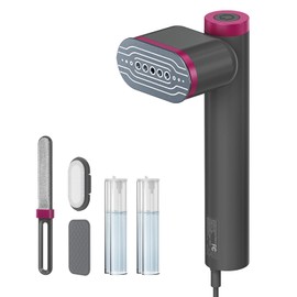 Travel Clothes Steamer, Powerful 1200W Handheld Garment Steamer, 15s Fast Heat-Up & 10-Min Continuous Steam, Mini Portable Iron with 5-in-1 Wrinkle Remover Kit (110V Only)