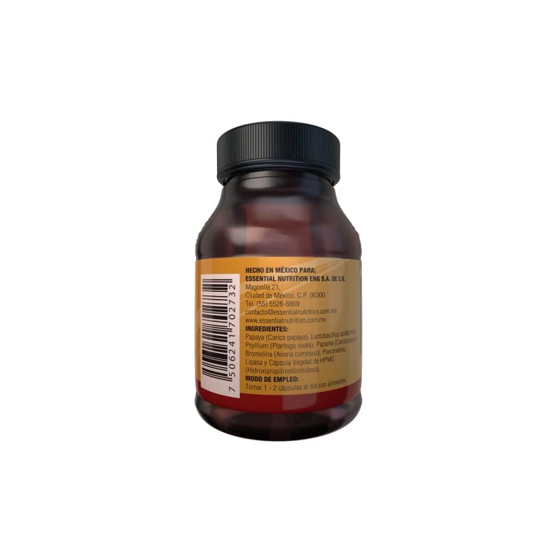 Essential Nutrition Digestive Enzymes 40 Cápsulas de 500 mg