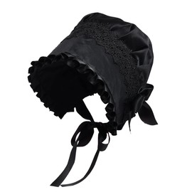 Women's Mob Cap Victorian Housemaid Bonnet Pilgrim Hat Colonial Costume Accessory