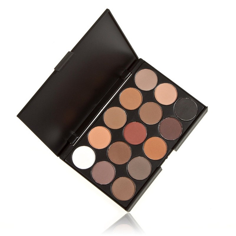 Eyeshadow Palette 15 Colours Vanity Case with Make-Up - Colourful