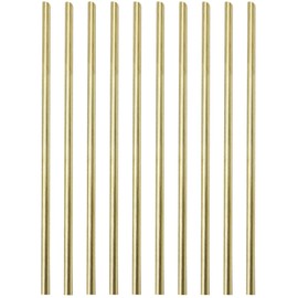 10PACK 3mm Solid Round Brass Rod Lathe Bar Stock Kit for DIY Craft Tool, 3mm / 0.12 inch in Diameter 300mm / 11.8 inch in Length