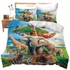 Funny Animals Bedding Set 3 Pieces Soft Lightweight Microfiber Zoo