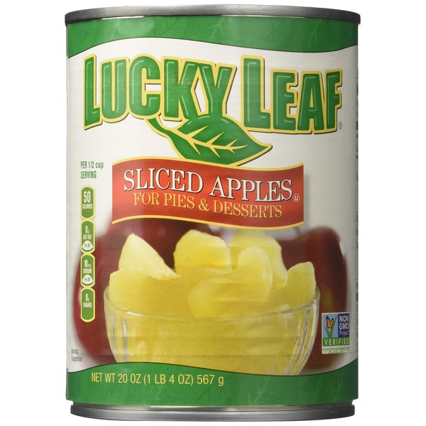 Lucky Leaf Sliced Apples for Pies and Desserts 20oz Can (Pack of 4)