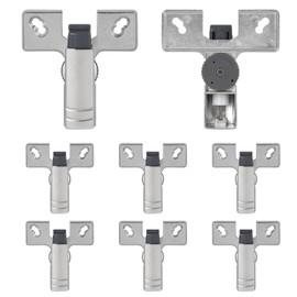 EFUTURETIME 8 x Door Damper Cabinet Soft Close Retrofit Door Damper Adjustable Only for Pot Hinges 45 mm/48 mm/52 mm