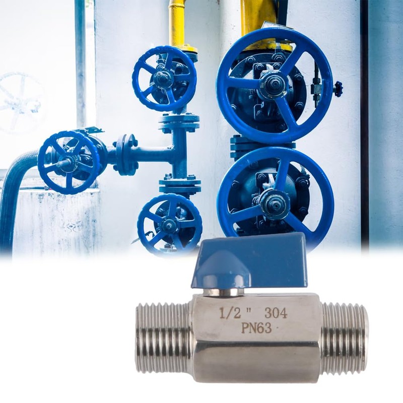 Tiardey Mini Ball Valve Stainless Steel Mini Ball Valve 1/2