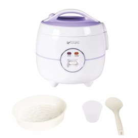 LP Rice Cooker, Non stick, One Touch Button, with Steamer, Cup and Spoon (5 cup)