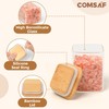 ComSaf 16Pcs Glass Spice Jars with Bamboo Lid, 6oz Airtight