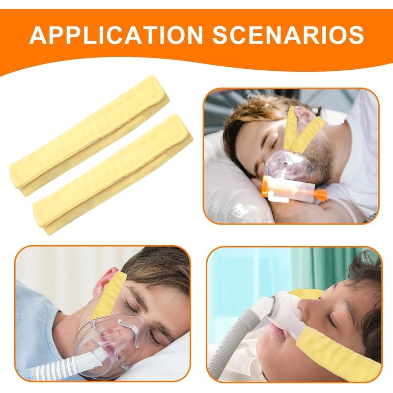 HDBHBH 6 Pack Satin CPAP Mask Strap Covers, Universal Reusable