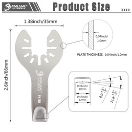 PAYA TOOLS Hooked Cutter Blade for Precision Work - Planked Deck Caulking Removal for Clean Cuts in Tight Spaces(2-PACK)