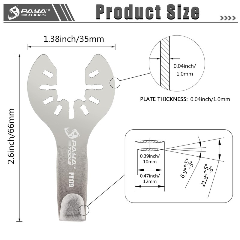 PAYA TOOLS Hooked Cutter Blade for Precision Work - Planked