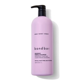 Bondbar Purple Brightening Shampoo for Blonde, Lightened & Gray Hair, Neutralizes Brassiness, Repairs, Protects, Hydrates, Vegan, Cruelty-Free, 33.8 Fl. Oz