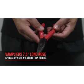 VamPLIERS VT-001-7LNPC VAMPLIERS 7.5" Long Nose Pliers Screw Extractor w/ Tool Pouch & Cap