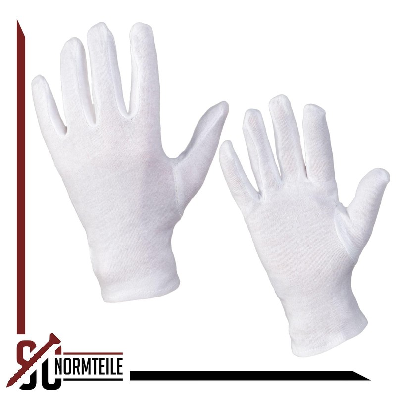 SC-Normteile SC0300 Jersey Gloves Cotton Gloves (12 Pairs) Size 13