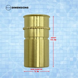 Poolzilla Brass Keyhole Anchors for Pool Safety Net | 1 Pack | for use with SS Hooks and Standard to Extra Long Cone Head Clips